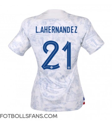 Frankrike Lucas Hernandez #21 Replika Bortatröja Damer VM 2022 Kortärmad